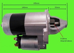 Anlasser Z482 Z602 8 Zähne Originalteil 16853-6301-2 | 16853-63012